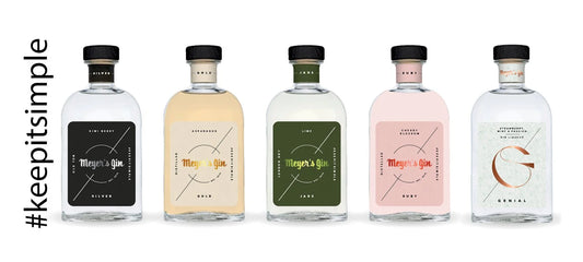 Alle Meyer's Gin smaken op een rij.
